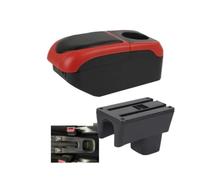 Compartimento Reposabrazos Coche Caja Almacenamiento Central Portavasos Para Suzuki Para Swift 2005-2021 2022 2023 2024 Autopartes(Black-red 6USB)