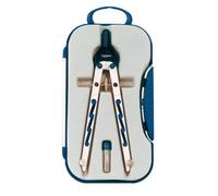 Compás Campus College BK-308 Micrométrico Tubo Minas Ajuste Radio 190mm Azul