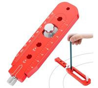 Compás de aluminio para carpintería, compás ajustable con escala métrica y en pulgadas, dibujador circular para madera, marcador de radio, herramienta de carpintería para carpintería, fabricación de