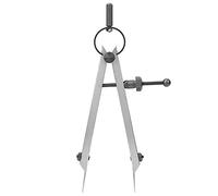 Compás de doble aguja con separación ajustable, divisor de alas de acero al carbono para artesanía en cuero y marcado mecánico, compás de precisión con cabeza templada, ajustable d (100mm)