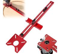 Compás de fresado ajustable 4 en 1 para fresadora - Radio 90-610 mm, plantilla multifuncional de aluminio para fresadora de madera, guía de ranurado y planeado, compatible con Makita