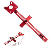 Compás de fresado de aluminio ajustable, 4 en 1, soporte para ranuras de fresado, placa de inserción, radio de 90 a 370 mm, compás de fresado superior, accesorios, plantilla de fresado multifuncional