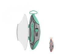 Compás de metal con minas de repuesto, 1 unidad, surtido - 2 piezas - Caja de compás para escuela o oficina - Compás de geometría - Estuche con tapa abatible y caja para minas, color menta albaricoque