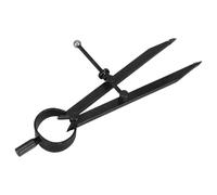 Compás Metálico Negro para Dibujo Técnico y Círculos de 15cm | Herramienta Ligera de Almacenamiento Sencillo, Amplia Adaptación, para Metal y Piedra en Taller