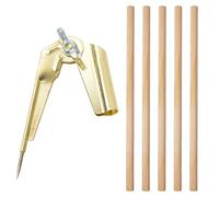 Compás Puntiagudo, Compás de Puntas con 5 Lápiz, Compás de Marcar con Soporte para Lápices, para Marcado en Trabajos de Metal y Cuero, Herramienta Profesional de Carpintería y Manualidades