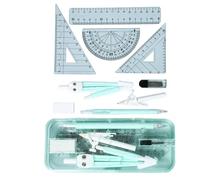 Compases Y Regla De Plástico Dibujo Suministros Kits Con Estuche Organizado 9 Herramientas De Geometría Escolar Esenciales Para Ingenieros Compás De Medición Precisa