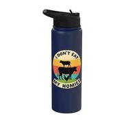 Compasión animal Message vegano Vegetariana Cola de granja Stainless Steel Insulated Water Bottle