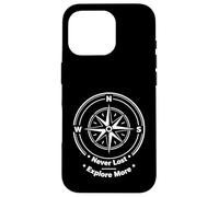 Compass Adventure Never Lost Explorer Diseño gráfico de Viaje Carcasa para iPhone 16 Pro