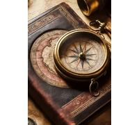 Compass and Book Themed Daily Journal: Your Ultimate Companion for Planning, Reflection, and Personal Growth