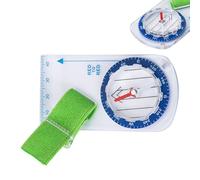 Compass de mapa de orientación: brújula de placa base ligera con cordón, herramienta de guía direccional clara | Compass de navegación portátil para mochilero, lectura de mapas, rutas de senderismo, c