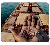 Compass Gaming Mouse Pad Custom, Brújula, cuerda y gafas Compass Mouse Pads