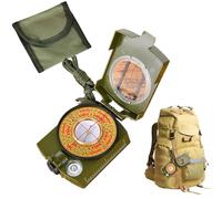 Compass Hiking Survival - 5.2x4.5cm Gear Tool with Lanyard & Pouch Easy To Transport,Waterproof Navigation Compass,for Outdoor Backpacking Scout Camping Navigation Fishing
