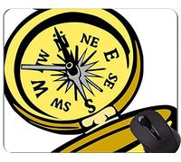 Compass Mouse Pad Antideslizante, Cuerda de brújula y Gafas de Goma magnética Mouse Pad