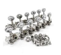 Compasty 6L 6R Estacas de Ajuste Afinadores Cabezales de Máquina Estacas de Ajuste de Cuerda para 12 Cuerdas Accesorio de Guitarra Acústica Parte Plata