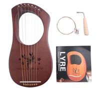 Compasty 7 Cuerdas Lyre Arpa Caoba Cuerdas de Madera Metal Instrumentos de Cuerdas