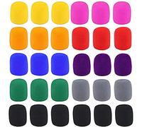 Compasty - Bolsa gruesa para micrófono de escena (30 unidades, de espuma para karaoke DJ (12 colores)