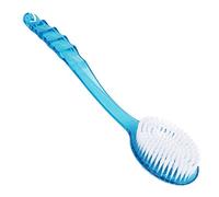 Compasty Cepillo de plástico de mango para baño, ducha, cepillo para limpiar la piel, color azul