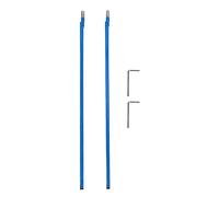 Compasty - Juego de 2 varillas bidireccionales para guitarra (acero 9 x 440 mm), color azul