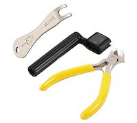 Compasty - Juego de 3 serías para guitarra, reparación, mantenimiento y herramienta de guitarra, carrete de cuerda, pasadores para remover, guitarra cuerda de corte pinza extractor