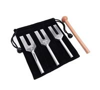 Compasty Juego de Diapasones 4096 Hz 4160 Hz 4225 Hz Diapasón con Martillos de Madera y Bolsa de Tela Style 2