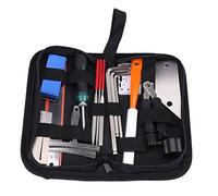 Compasty - Kit de herramientas para guitarra, reparación, herramientas de mantenimiento, cadena organizador, herramienta de medición de medidores, claves hexagonales, Fingerboard Guitar Fret Rocker