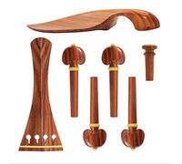 Compasty - Kit de violín (4/4, tamaño completo, accesorios de violín, madera de cordal, para violín de mentón final, 4/4)