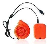 Compasty Mini ventilador para disfraz de dinosaurio o cabeza u otro juego de disfraz inflable, color naranja