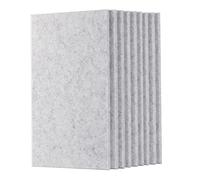 Compasty - Paneles acústicos (9 piezas, espuma insonorizada, almohadillas de aislamiento acústico de ruido rectangulares, para estudio, gris plateado