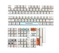 Compasty PBT Keycap 127 Teclas de Plástico XDA Personalizado para Cherry MX Switch MéCánico 2/GK61