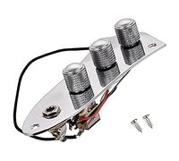 Compasty - Placa de control precableada para guitarra baja Jazz, tarjeta de control de bajo J cargada con potenciómetros - de haz de cableado