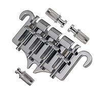 Compasty Puente de Bajo 3 Puntos 4 Cuerdas Cuerdas Puentes de Aleación de Zinc con Piezas de Repuesto de Sillín para Bajo Estilo, Plata