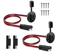 Compasty Puerto de pared lateral de 10 AWG para montaje en panel solar, cable de enchufe para cargador de batería de generador solar