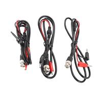 Compasty Sondas de osciloscopio BNC a clips BNC a mini gancho, cables BNC a cable macho banana de doble apilamiento