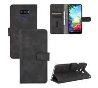 COMPATIBILE Con LG K40S / / LM-X430 X430HM X430EMW 6.1" Funda Cover Case Stand Flip Magnética Libro Gel Protección Silicona TPU Cartera Eco Piel Porta Tarjetas (Negro)