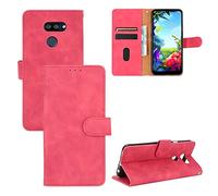 COMPATIBILE Funda LG K40S / / LM-X430 X430HM X430EMW 6.1" Cover Case Stand Flip Magnética Libro Gel Protección Silicona TPU Cartera Eco Piel Porta Tarjetas (Rojo Fresa)