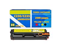 Compatible 006R04394 Cartucho de tóner Amarillo de Alto Rendimiento con Chip 2500 páginas Gráficos Brillantes para impresoras Xerox C230 C235