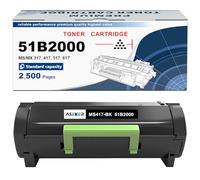 Compatible 51B2000 51B00A0 Tóner Cartucho 2500 Páginas Negro Compatible para Lexmark MS317 MS317DN MS417 MS417DN MS517 MS517DN MS617 MS617DN MX317 MX317DN MX417 MX417DE MX517 MX517DE MX617 MX617DE