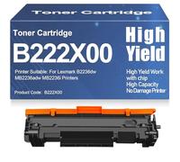 Compatible B222X00 MB2236adw Cartuchos de tóner para Lexmark B2236dw MB2236adw MB2236i Impresoras con Chip Alto Rendimiento,B222X00-1PC