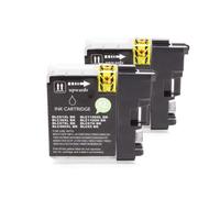 Compatible Brother LC-1100 BK Cartuchos de tinta Pack de 2