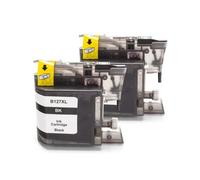 Compatible Brother LC-127 XL BK Cartuchos de tinta Pack de 2 Negro con chip