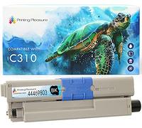 Compatible Cartucho de tóner para Oki C310dn C310n C330dn C510dn C530dn C531 C531dn MC351 MC352dn MC361 MC361dn MC362dn MC561 MC561dn MC562 MC562dn C331 C511 C511dn - Negro, Alta Capacidad