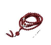 Compatible con 108 pulseras de cuentas de Buda de cinabrio para la buena suerte, joyería de cuentas redondas hechas a mano, One Size