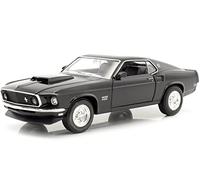 Compatible con 1969 Ford Mustang Boss 429 Negro Cuervo 1:24 Welly 24067