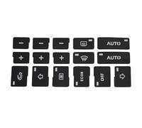 Compatible Con A4 Para B6 Para B7 2000-2008 Calcomanías Reparación Restauración Botón Control Climatizador Negra Transparente Ilumina Través Escritura Blanca Pegatina