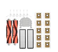 Compatible con Accesorios Dreame BOT D10 Plus / RLS3D Robot Aspirador Filtro HEPA Mopa Cepillo Lateral Principal Bolsa for Polvo Piezas de Repuesto(2B6S4M2F10D)