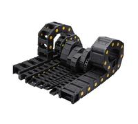 Compatible Con Accesorios For Máquinas Herramienta CNC: Cadenas Portacables De Transmisión De Plástico, Cadena De Arrastre De Puente Abierto Con Conectores De Extremo Y Transportador De Alambre.(75mm,