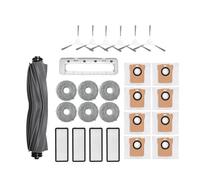 Compatible con accesorios for Robot aspirador Dreame L20 Ultra, cepillos laterales principales de goma, paños de fregona, filtros HEPA, piezas de repuesto for bolsas de polvo(26pcs.)