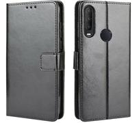 Compatible con Alcatel 1S (2020) 5028D 5028Y / 3L (2020) / 1V 2020 Funda cover flip stand flip libro gel TPU cartera protección magnética eco piel porta tarjetas negro