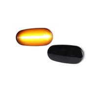 Compatible Con Alfa Para Romeo 147 2000 2001 2002 2003 2004 Luces Indicadoras De Giro Marcador Lateral Tráfico Piezas Automóvil Marcador Lateral De Coche(For Dynamic Smoked Black)