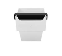 Compatible con AliKisscafe Coffee Knock Box Grind Ground Container Dump Waste Bin Bar Cafe 51 mm 54 58 mm Barista Tool Accesorio de la máquina de espresso(1.5L White)